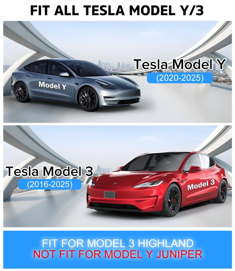 Autodecor 1Up Hidden Under Screen Storage - with Silicone Anti-Slip Mat Fit for 2016-2026 Tesla Model Y & 3 (Including Model 3 Highland) - Hidden Design Center Console Organizer Tray - Image 2