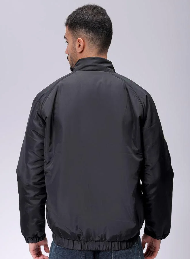 The Indian Garage Co Men Slim Fit Graphic Puffer Jackets