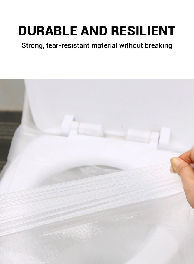 Disposable Full-Coverage Waterproof Toilet Seat Covers For Travel And Postpartum Use - Pack of 50 - Image 5