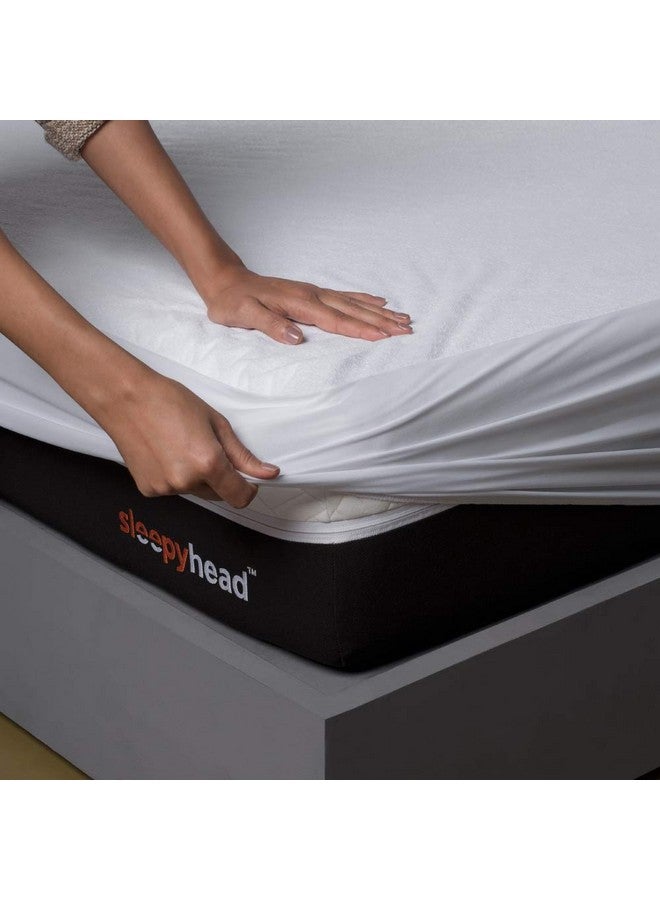 Sleepyhead Sleepyhead Bamboo Terry Waterproof Mattress Protector; (78 x 72 King Size; White). - Image 1