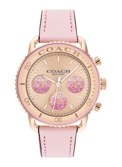COACH Women's Chronograph Round Shape Leather Wrist Watch 14504123 - 37 Mm  - Image 1