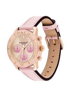 COACH Women's Chronograph Round Shape Leather Wrist Watch 14504123 - 37 Mm  - Image 3