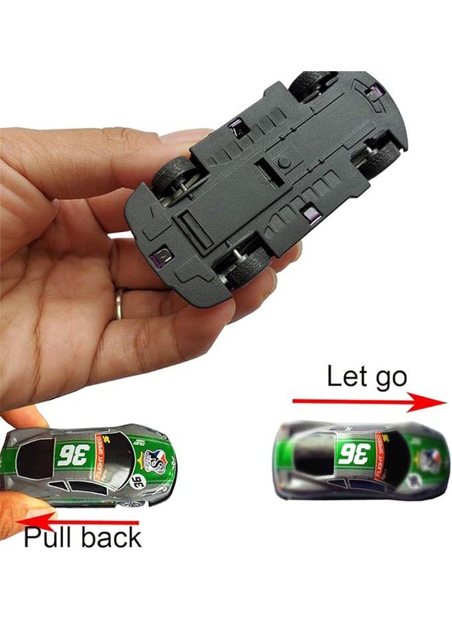 General 10Pcs Metal Pull Back Racing Car Toy Die Cast Race Car Vehicles Playsets, Friction Powered Toddler Boy Car Toys 6.9cm  - Image 2