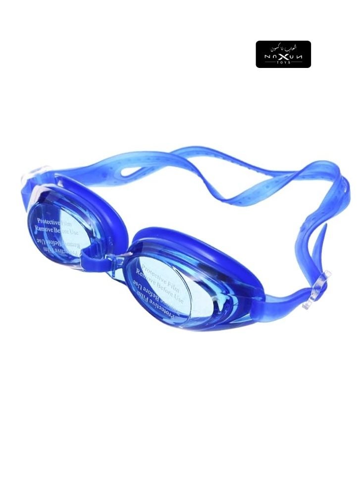 بريميم نظارات سباحة للأطفال – زرقاء قابلة للتعديل مضادة للضباب مع علبة حفظ شفافة واقية - Image 3
