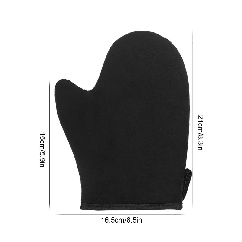 Soft Tanning Glove: Double Sided Design, Reusable Sponge Flocking Glue & Cloth Material - Thumb Control, Even Application Self Tanner Mitt for Self Tanning Lotion Application - Image 2