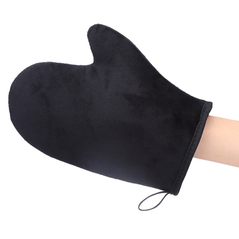 Soft Tanning Glove: Double Sided Design, Reusable Sponge Flocking Glue & Cloth Material - Thumb Control, Even Application Self Tanner Mitt for Self Tanning Lotion Application - Image 4