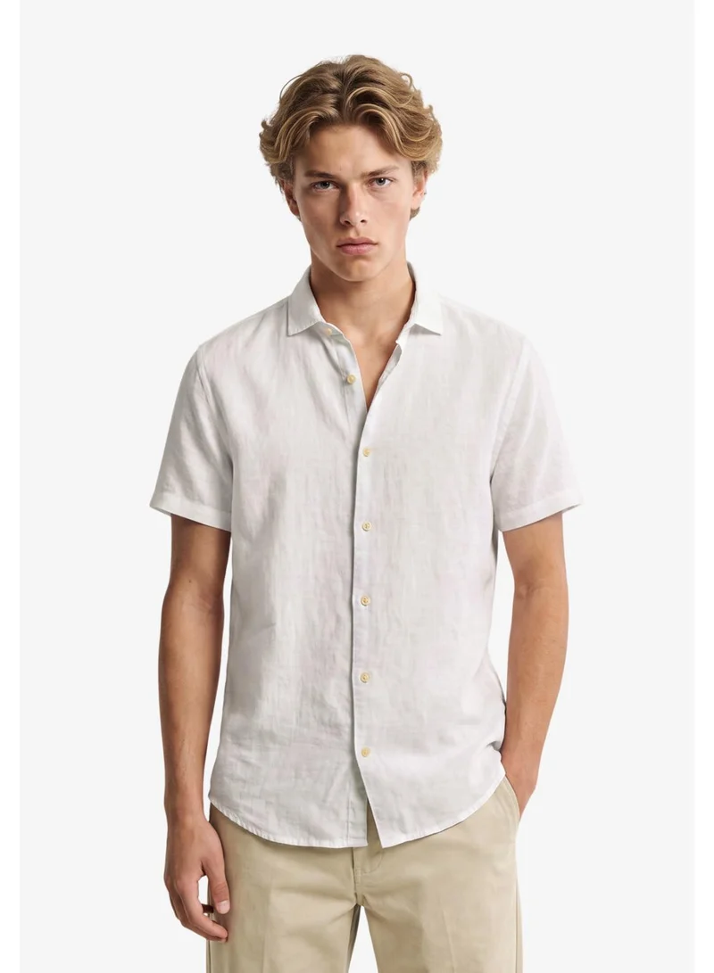 سوبر دراي Riviera Short Sleeve Linen Shirt