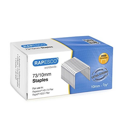 Rapesco 1260 Type 73/10 mm Galvanised Heavy Duty Staples, Pack of 2000 - Image 3
