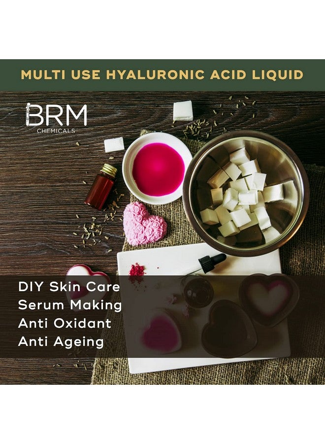 BRM CHEMICALS Hyaluronic Acid Liquid - Aqueous Solution - 50 Ml For Serum Making, Anti Ageing Beauty Formulations, Moisturizer & Lotion Making, Cosmetic Making & Diy Personal Care For Face, Hair - Image 3