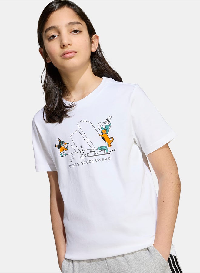 Adidas Winter Sports Graphic T-Shirt Kids - Image 4