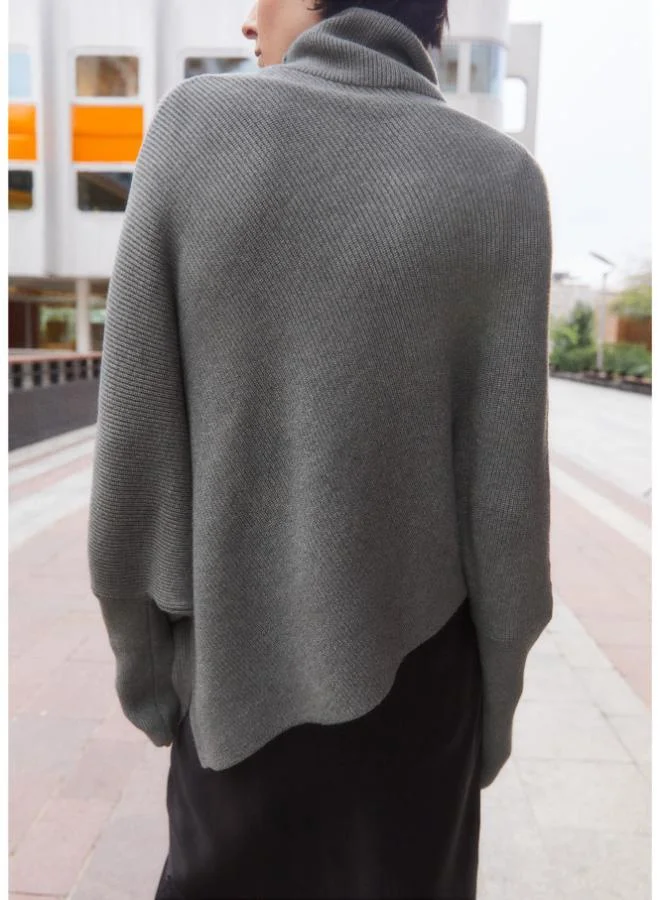 Mango Sweater With Asymmetrical Roll Neck