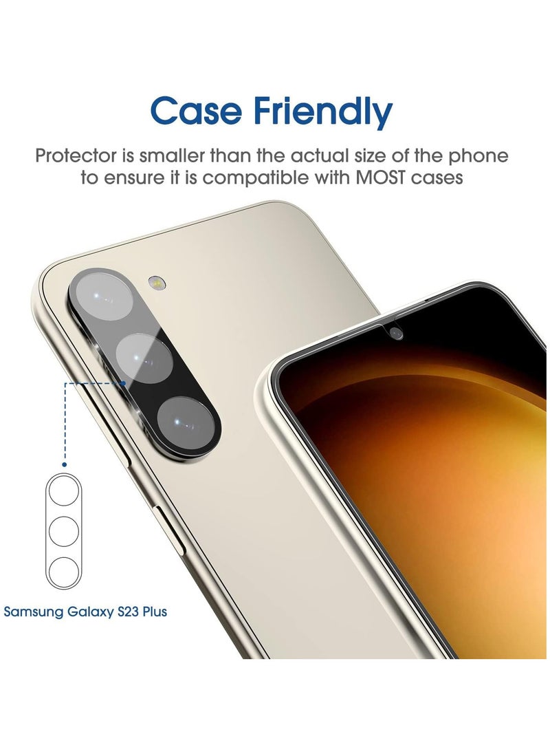 Amfilm amFilm [2+2 Pack OneTouch Tempered Glass Screen Protector for Samsung Galaxy S23+/S23 Plus 6.6 Inch with Camera Lens Protector, 9H Hardness, Easy Installation and Bubble Free.  - Image 2