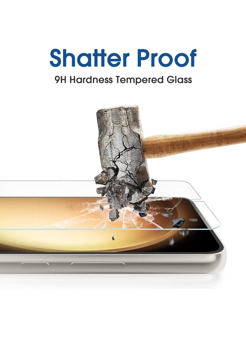 Amfilm amFilm [2+2 Pack OneTouch Tempered Glass Screen Protector for Samsung Galaxy S23+/S23 Plus 6.6 Inch with Camera Lens Protector, 9H Hardness, Easy Installation and Bubble Free.  - Image 3