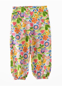 Breezy Blooms: Girls' Flowy Viscose Pants Stylish Comfort & Springtime Flair