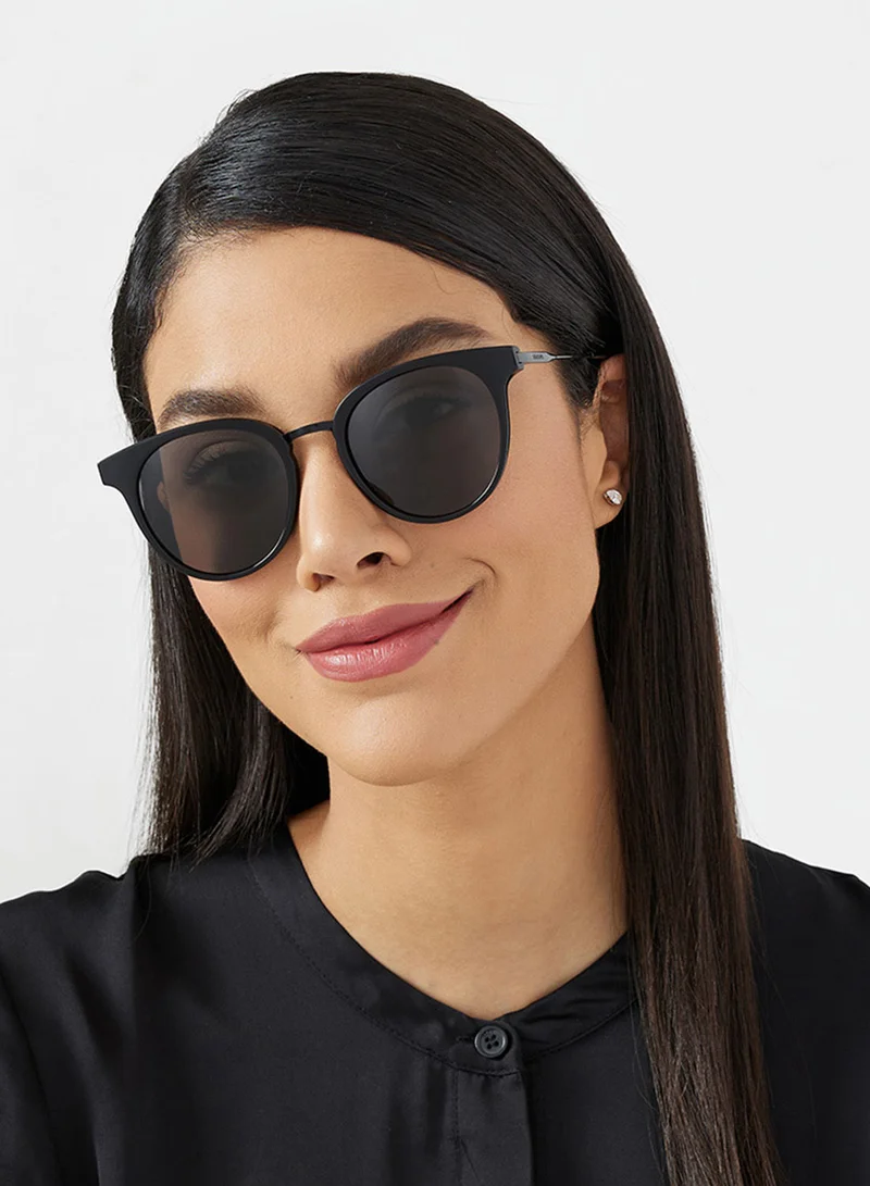 30Sundays Flare,Women Sunglasses, Round Sunglasses, UV Protection: UV400 (Black,Grey)