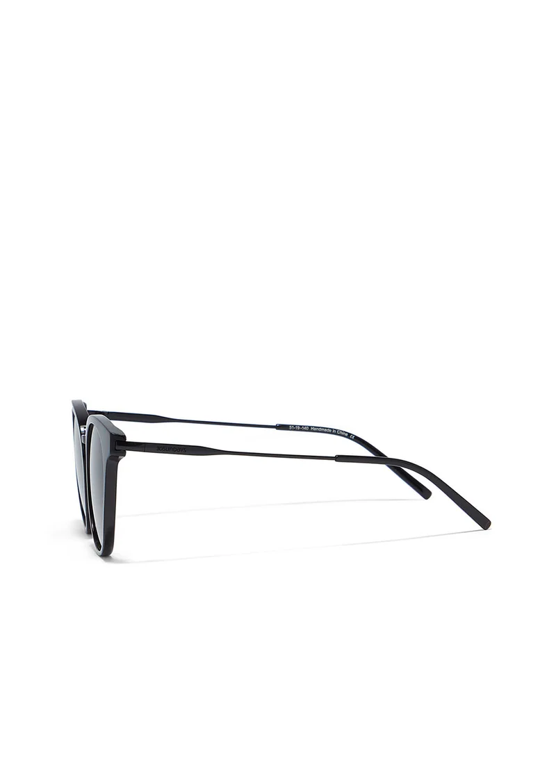 30Sundays Flare,Women Sunglasses, Round Sunglasses, UV Protection: UV400 (Black,Grey)