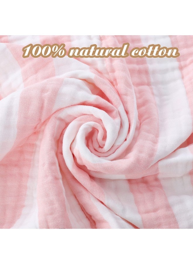 HardNok Muslin Baby Towel 5 Pieces Set,Ultra Soft and Absorbent for Baby's Delicate Skin, Ideal for Newborns to Toddlers, Perfect for Baby Registry or as a Shower Gift. (Pink) - Image 2