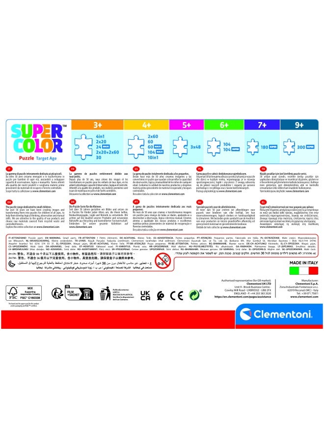 Clementoni Supercolor Hot Wheels - 3 x 48 (including 3 48 Pieces) Kids 5 Years Cartoon Puzzle, Made in Italy, Multi-Colour (25313) - Image 3