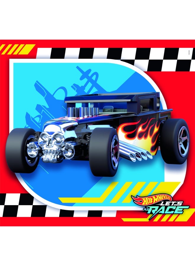 Clementoni Supercolor Hot Wheels - 3 x 48 (including 3 48 Pieces) Kids 5 Years Cartoon Puzzle, Made in Italy, Multi-Colour (25313) - Image 2