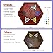 Offelec 14 inches Wooden Chinese Checkers Set 6012 Colorful Glass Marbles in 6 Colors Classic Strategy Games for Adults Kids and Seniors Fun for Whole Family Board Game Up to 6 Players - Image 4