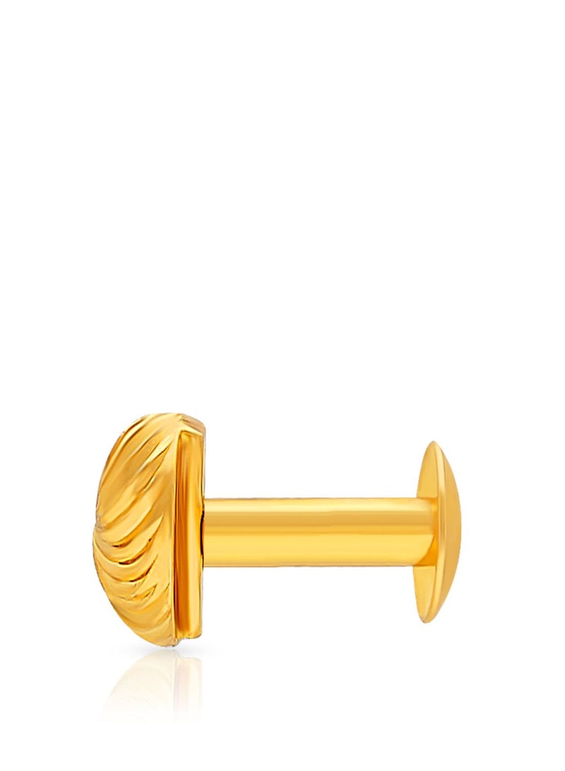 Malabar Gold and Diamonds 22 Karat 916 Purity Screw Nosepin for Women NPNOB40128Y - Image 3