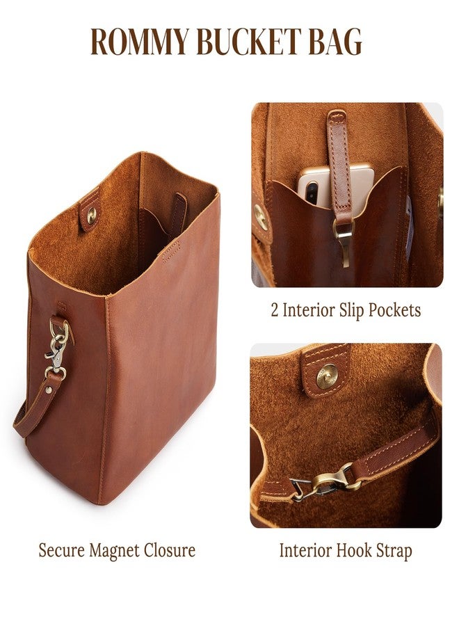 S-ZONE Full Grain Leather Crossbody Bags for Women Shoulder Bag Butterfly Bucket Purses - Image 4