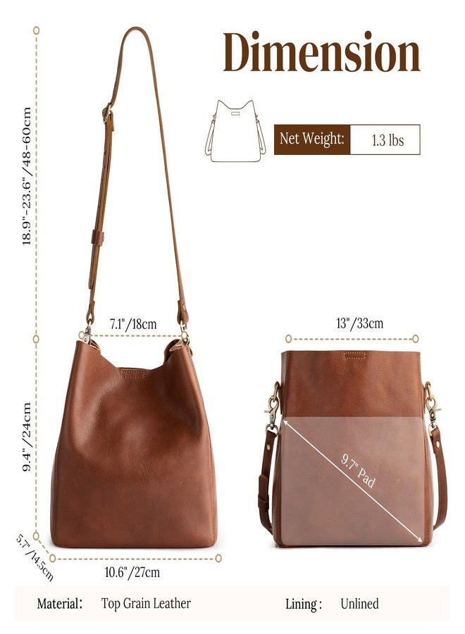 S-ZONE Full Grain Leather Crossbody Bags for Women Shoulder Bag Butterfly Bucket Purses - Image 5