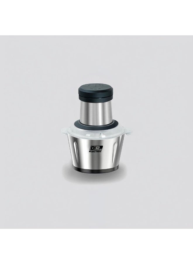 دكتور إلكتريك فرامة لحم وخضار كهربائية، ستانلس ستيل، 2 لتر، 300 واط، موديل DR3002 - Image 3