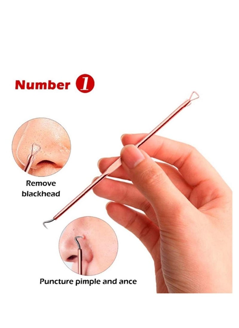 SYOSI Stainless Steel 4pc Comedone Blackhead Remover Facial Skin Care Pimple Acne Blemish Extractors Pimple Comedone Extractor Popper Tools Set  - Image 5