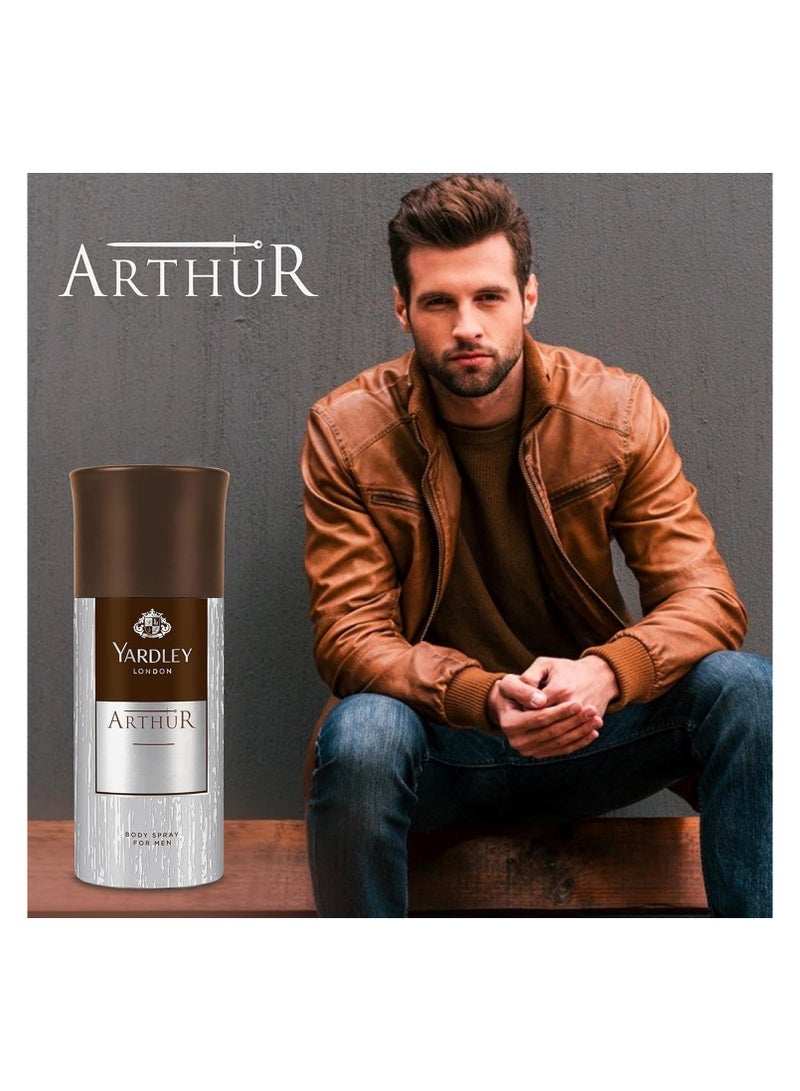 ياردلي سبراي الجسم لندن آرثر للرجال، رائحة عطرية كلاسيكية منعشة، عطر رسمي يدوم طويلاً ويحمي من الروائح الكريهة، 150 مل - Image 2