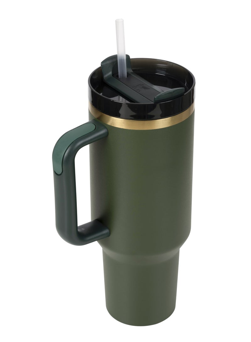 Stanley 40oz Quencher H20 Flowstate Stainless Steel Vacuum Insulated Tumbler with Lid and Straw for Water, Iced Tea or Coffee, Smoothie and More, Cream - Image 2