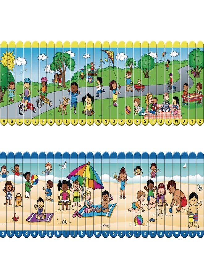 Really Good Stuff Picture Sticks - Alphabet - 2 Puzzles, 1 Bag - Image 1