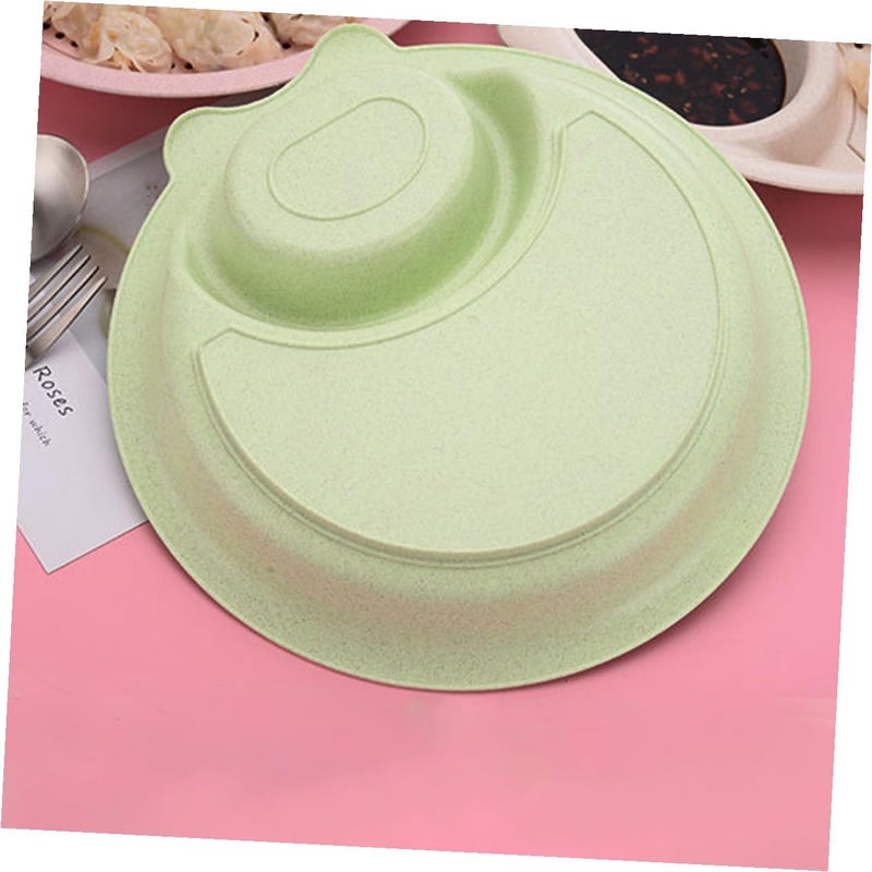 3Pcs Double Layer Dumpling Plates With Draining Grid In Green Pink Beige - Image 5