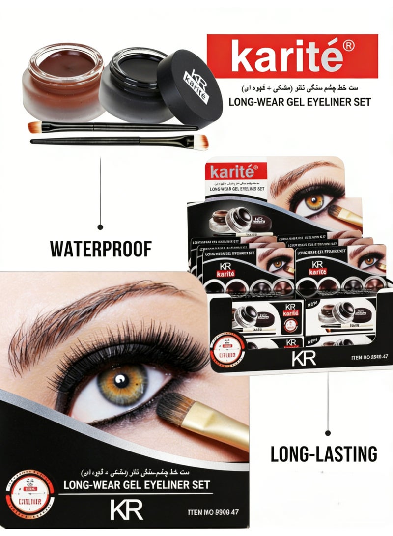 KARITE English: karité Long-Wear Gel Eyeliner Set  (2 Pcs) - Image 4