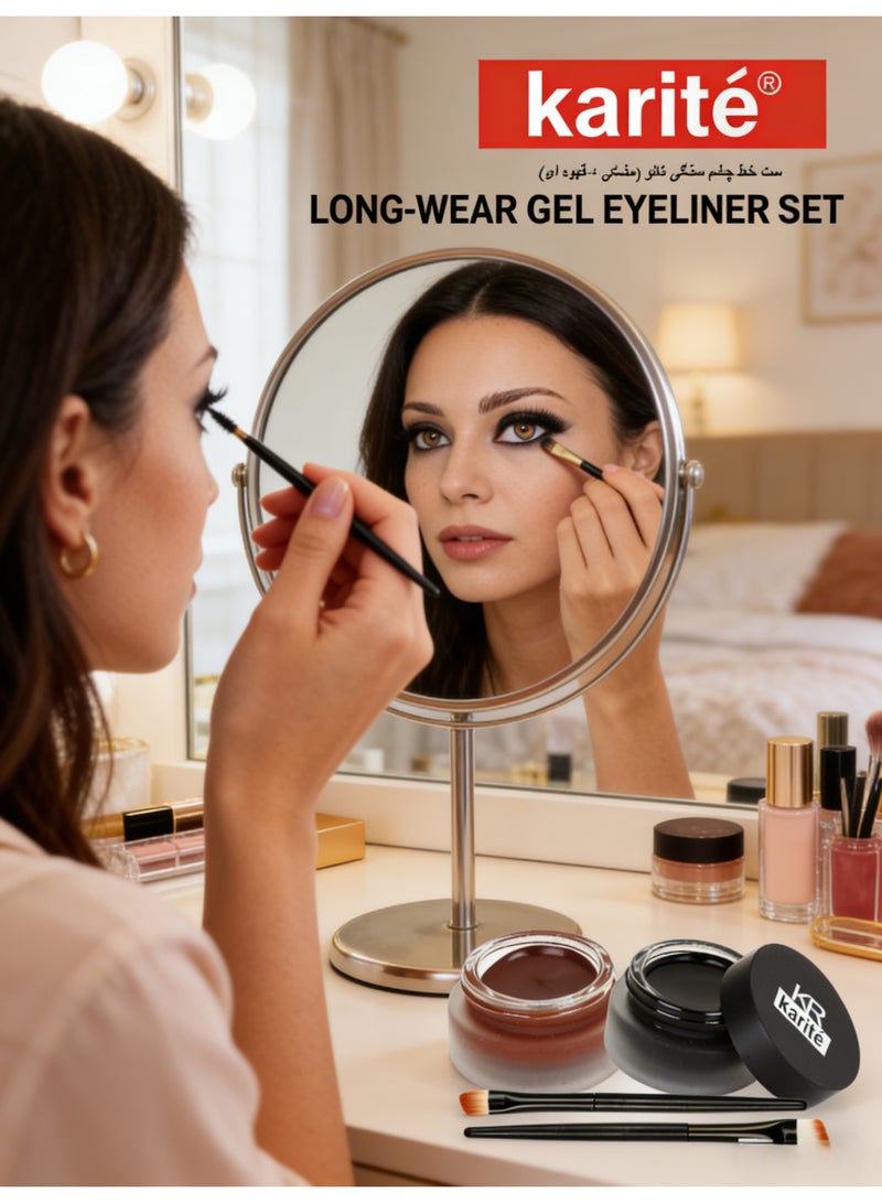 KARITE English: karité Long-Wear Gel Eyeliner Set  (2 Pcs) - Image 3