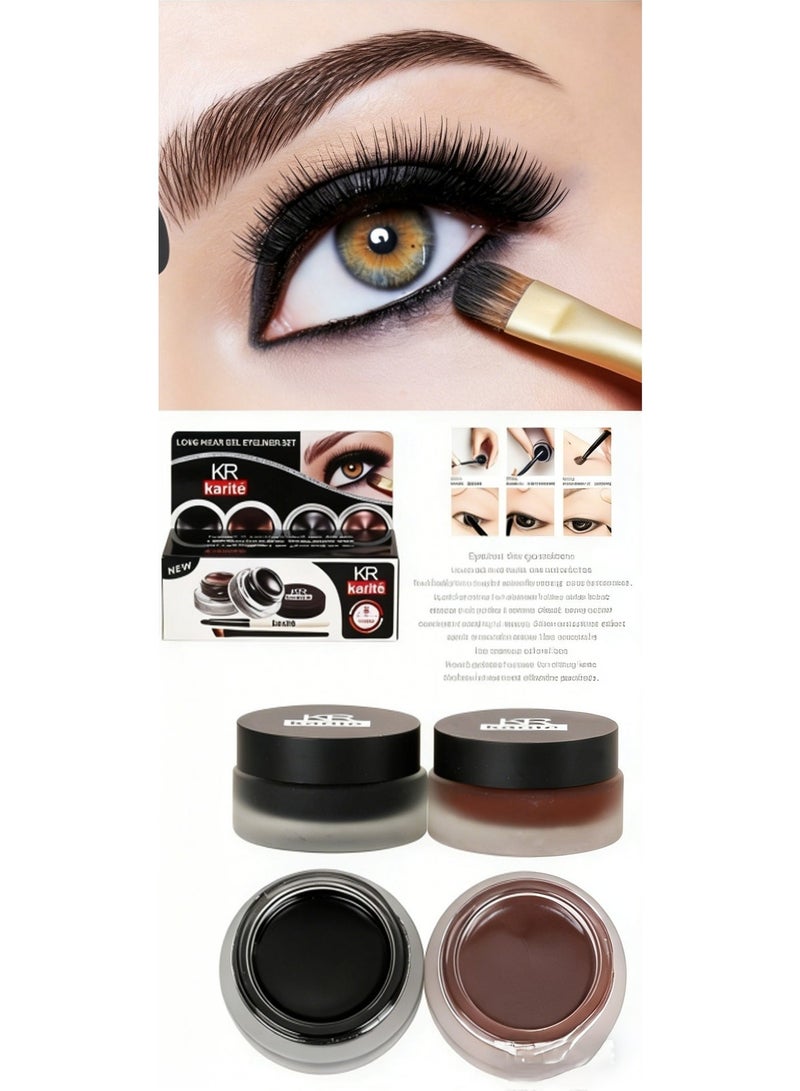 KARITE English: karité Long-Wear Gel Eyeliner Set  (2 Pcs) - Image 1