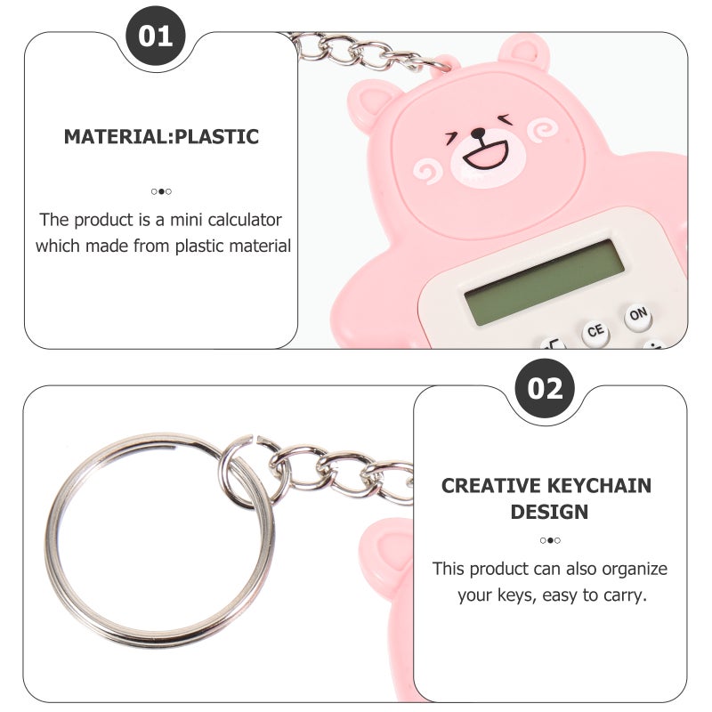 Cartoon Calculator Keychain Calculator Decorative Calculator Pendant Calculator - Image 2