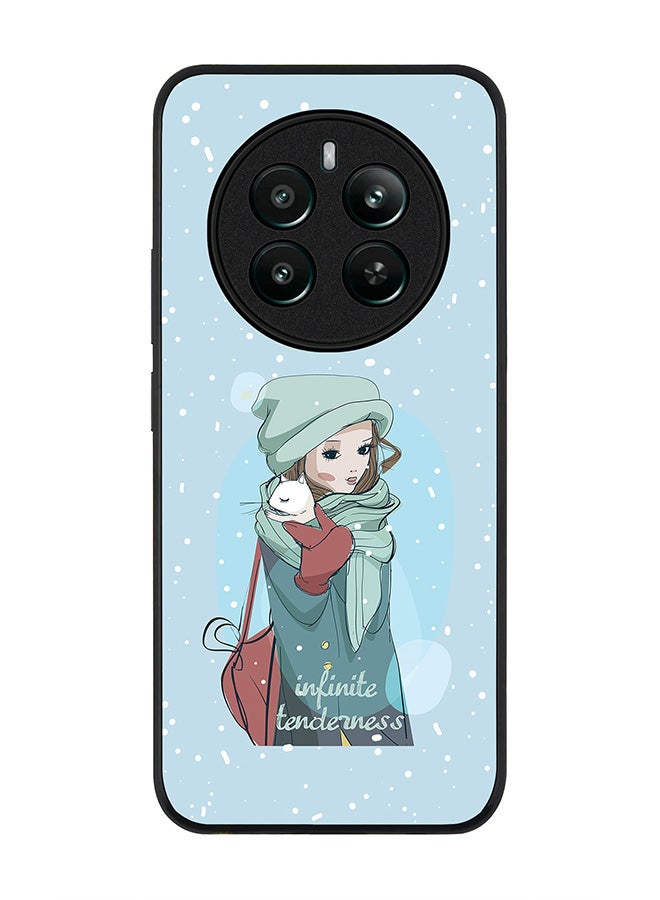 Stylizedd Rugged Black edge case for Realme 12 Plus 5G / Realme 12 4G, Slim fit Soft Case Flexible Anti Drop TPU Gel Thin Cover -  Infinite Tenderness - Image 1