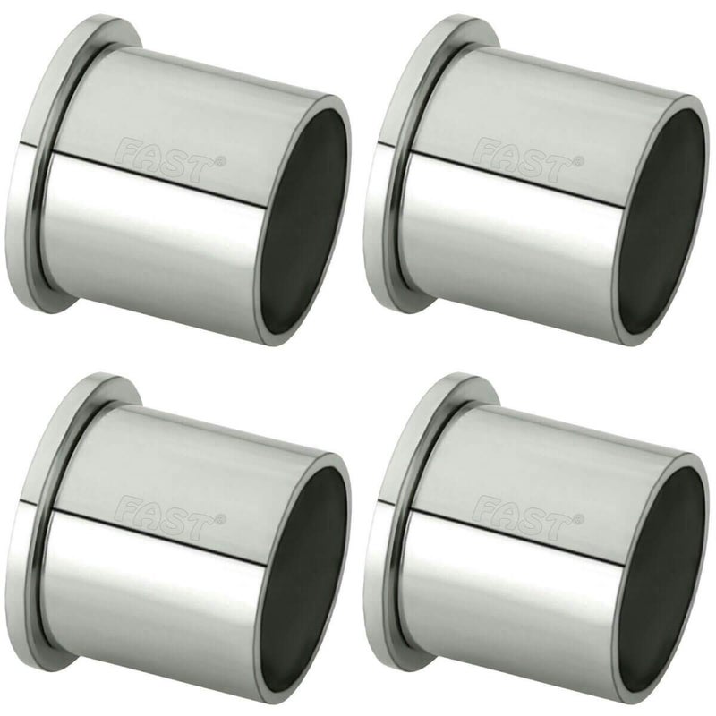 FAST FAST Special Heavy Wall to Wall Bracket for Stainless Steel Curtain Rod and Wardrobe Rod Steel White Silver 1Inch 4 Pcs  - Image 1