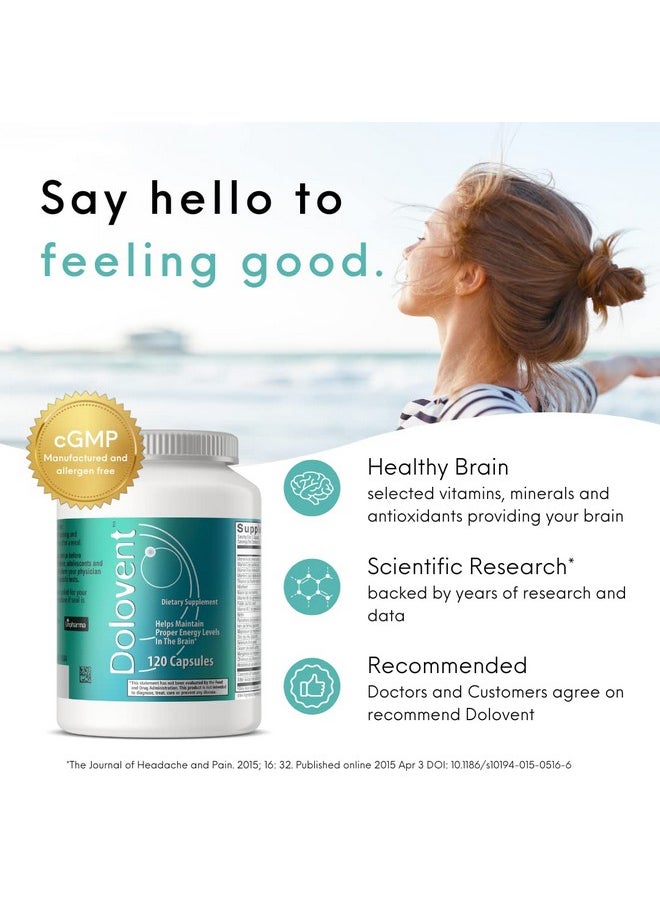 Dolovent - A Dolovent Magnesium B2 Coq10 Dietary Supplement For Brain Health 1 Bottle - Image 1