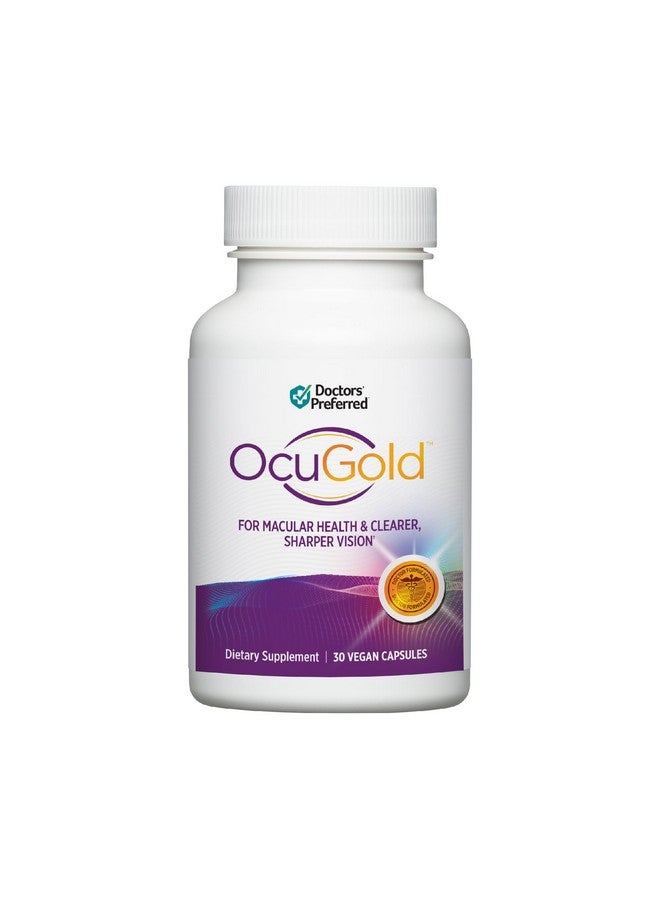 DOCTORS' PREFERRED Clinical-Grade OcuGold with Lutein and Zeaxanthin for Macula & Retina Health, Digital Eye Strain, Eye Fatigue and Visual Performance - 30 Vegan Capsules - Image 1