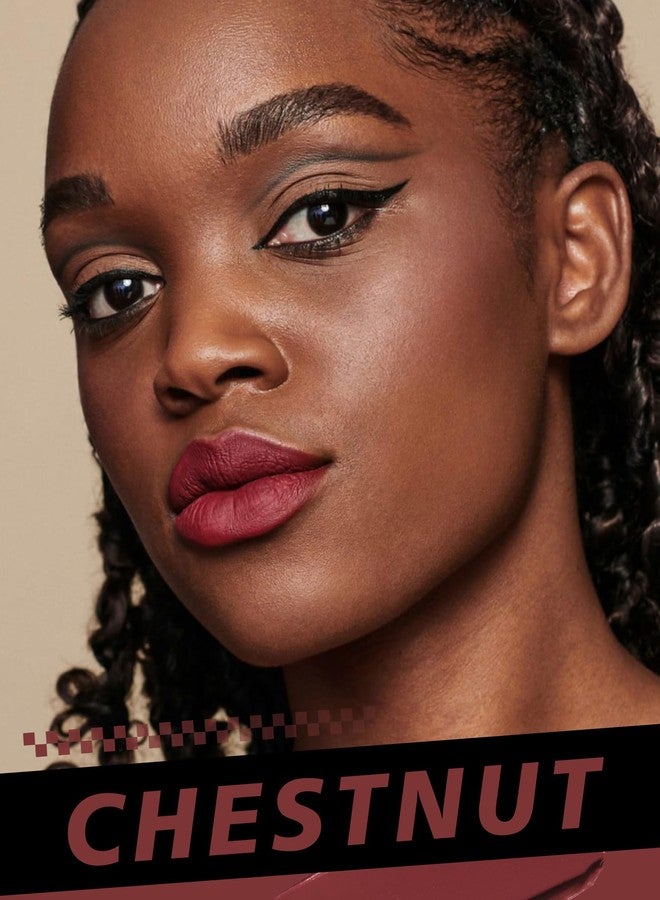 HOOMUSS Dark Lipstick Long Lasting Matte Liquid Lipsticks for Women Non Transfer Smudgeproof Smooth and Easy to Appy Cruelty Free Lip Color, M49 Chestnut - Image 4