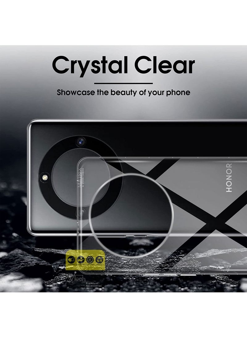 CHAPPELINE Airbag Case Series Premium Transparent Shockproof Anti Yellowing Case Cover With Free Iron Plate For Honor X9a 5G 2023 Clear - Image 4