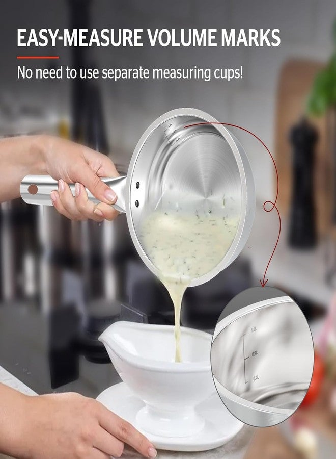 SUNHOUSE - 1.5 quart frying pan with lid, advanced impact bonding technology, stay-cool handle, dishwasher safe, multipurpose sauce pot, compatible with all - Image 4