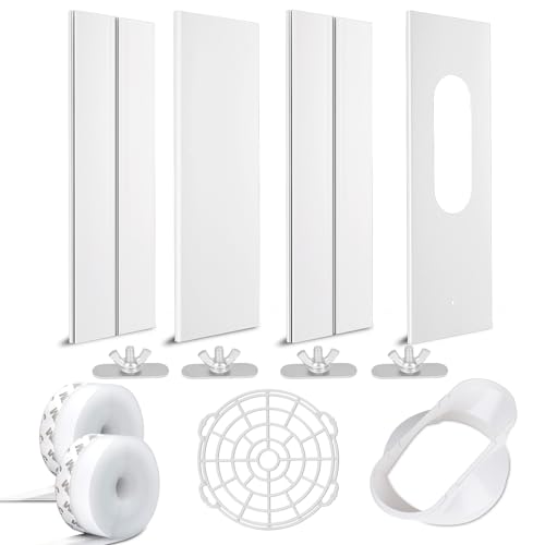 SunDiao Portable Sliding Door Air Conditioner Kit Adjustable AC Sliding Door Vent Kit 169 Inches  90 Inches with 2pack 3m seal Suit for 5113cm Exhaust Hose 