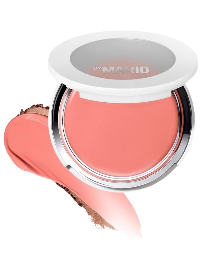 MAKEUP BY MARIO Soft Pop Plumping Cream Blush Veil 5g – Shade Just Peachy – Peachy Coral, Hydrating, Buildable Color, Luminous Dewy Finish - Image 1