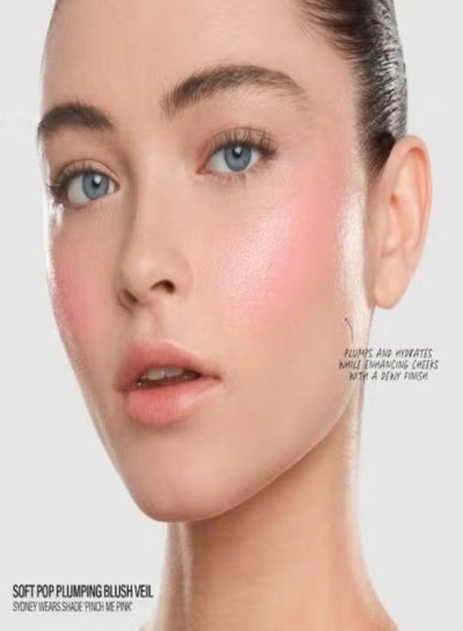 MAKEUP BY MARIO Soft Pop Plumping Cream Blush Veil 5g – Shade Just Peachy – Peachy Coral, Hydrating, Buildable Color, Luminous Dewy Finish - Image 5