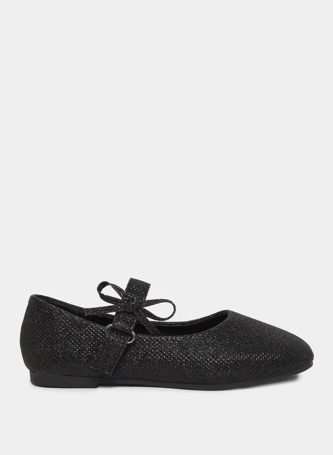 Styli Styli Embellished Ballerinas with Bow Detail