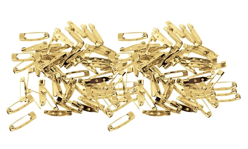 Metal Brooch Pins 25cm Golden Pack of 100 Pieces