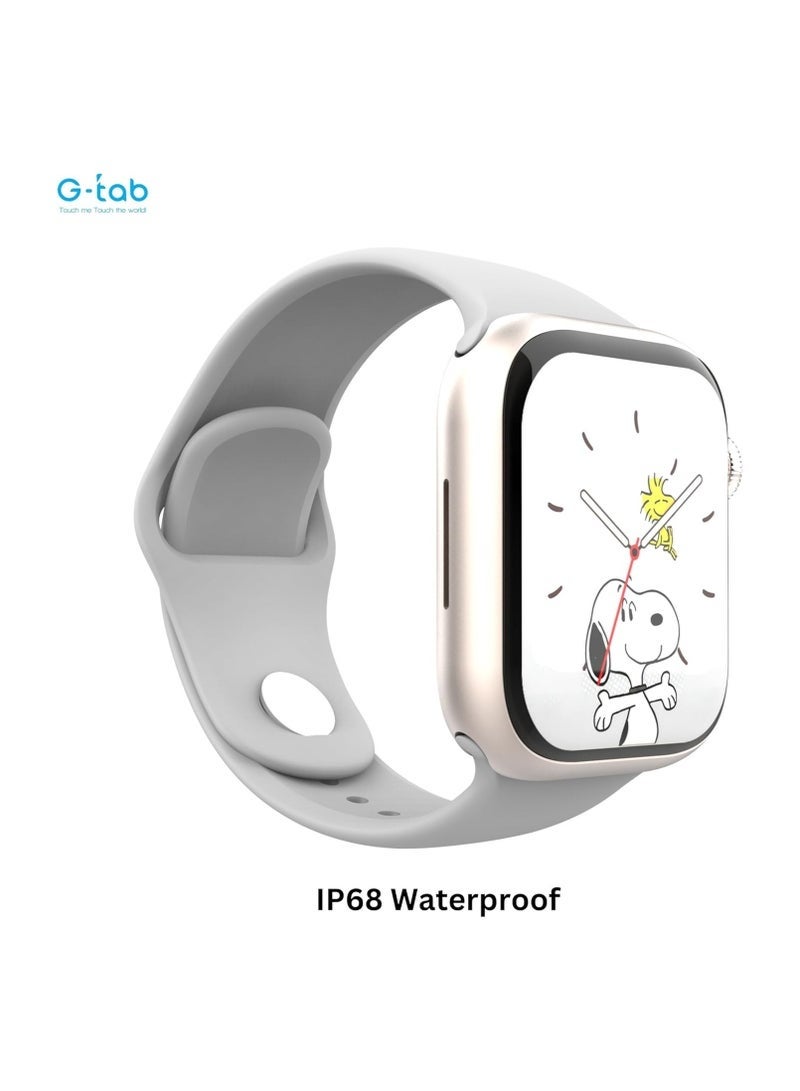 G-Tab GS9 Mini 41mm AMOLED Smart Watch with IP68 Waterproof, 250mAh Battery, Wireless Charging, Fitness & Health Tracking, Designed for Men & Women – Silver - Image 2